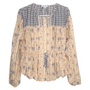 American Eagle Bohemian Long Sleeve Blouse Large Size